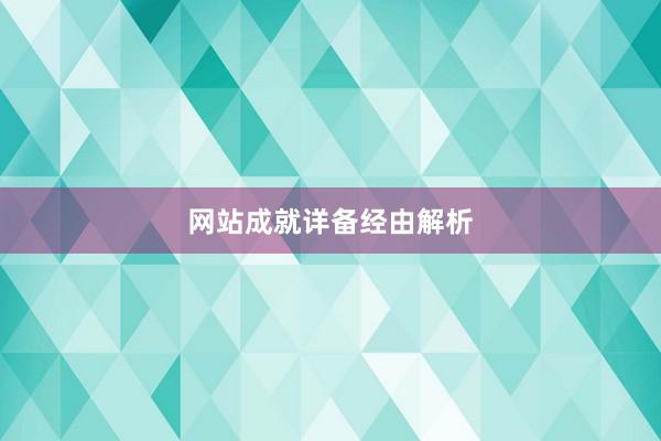 网站成就详备经由解析